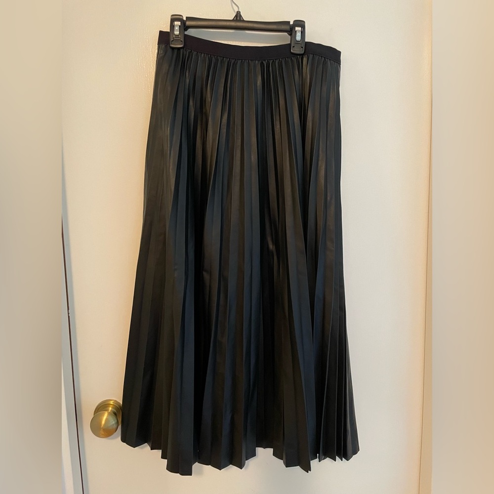 Aritzia Babaton Leather Black Maxi Skirt